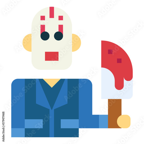 murderer flat icon style