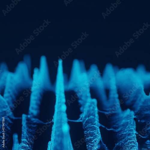 Close up of a DNA strands, Medical Research, AI generated. Medicine discovery. Medical research closeup of human DNA process. Mitosis, biology wallpaper closeup image, for background or web design.