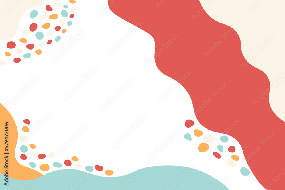 Abstract shapes, hand-drawn background. Vector illustration.	