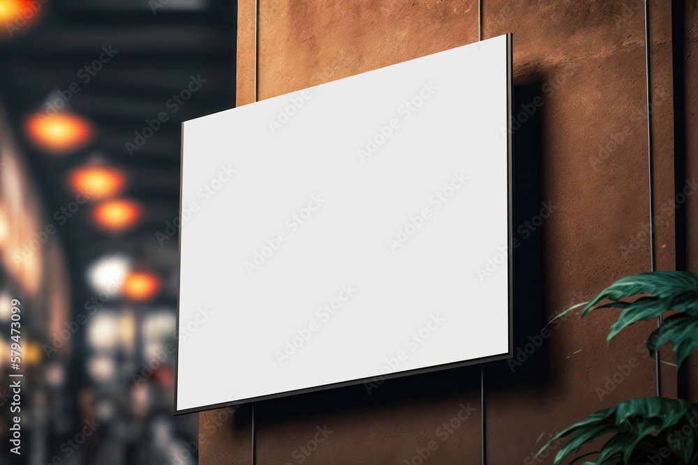 Illustration of sign Mockup. AI generation Illustration of sign Mockup. AI generation