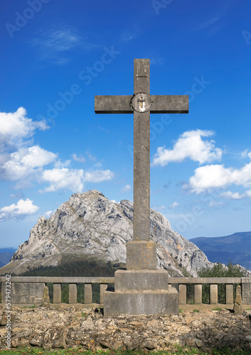 Wallpaper Mural Cross viewpoint in Urkiola, Basque Country, Spain. Torontodigital.ca