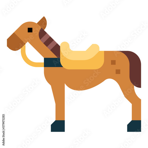 horse flat icon style