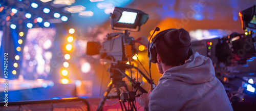 Foto cameraman on the set of a TV show