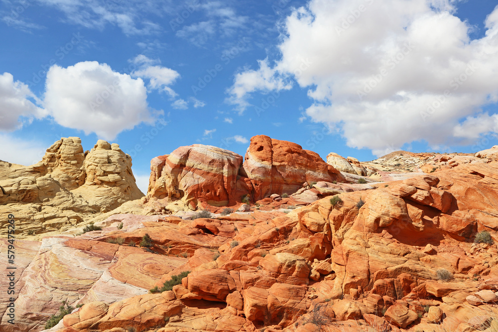 Landscape with colorful formation - Valley of Fire State Park, Nevada