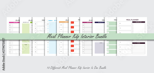 Meal planner ,kdp interior design template.