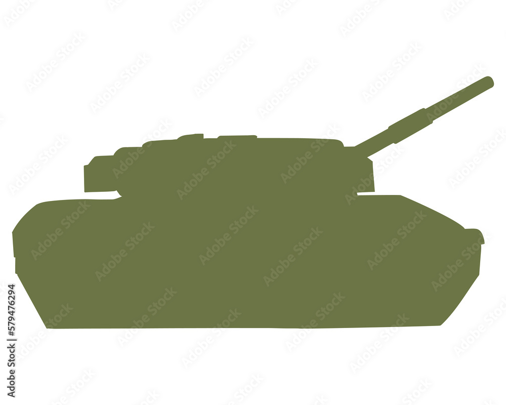 Main battle tank silhouette in line art in color. German military vehicle Leopard 2. Colorful vector illustration isolated on white background. Main battle tank silhouette in line art in color. German military vehicle Leopard 2. Colorful vector illustration isolated on white background.