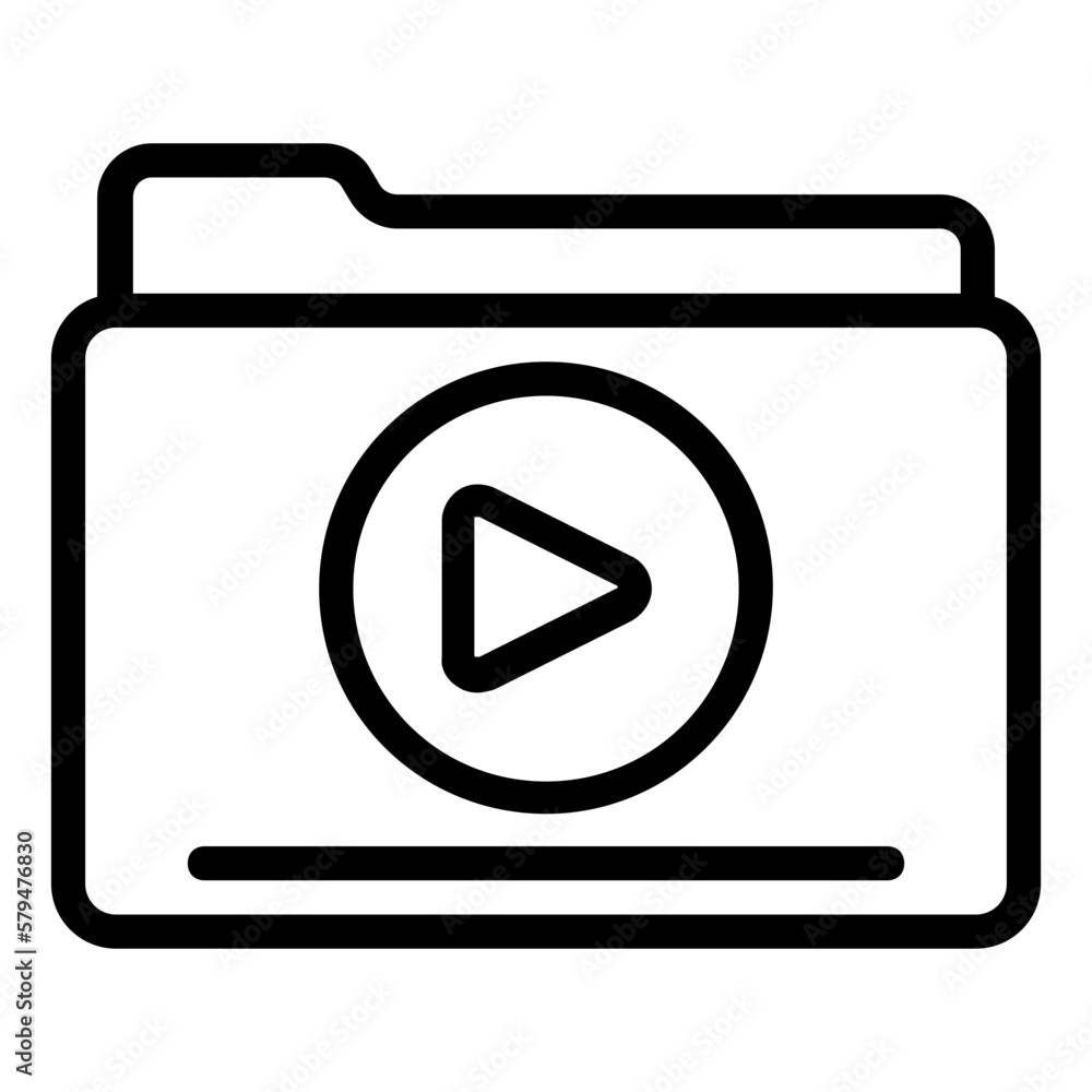 video folder icon - obrazy, fototapety, plakaty 