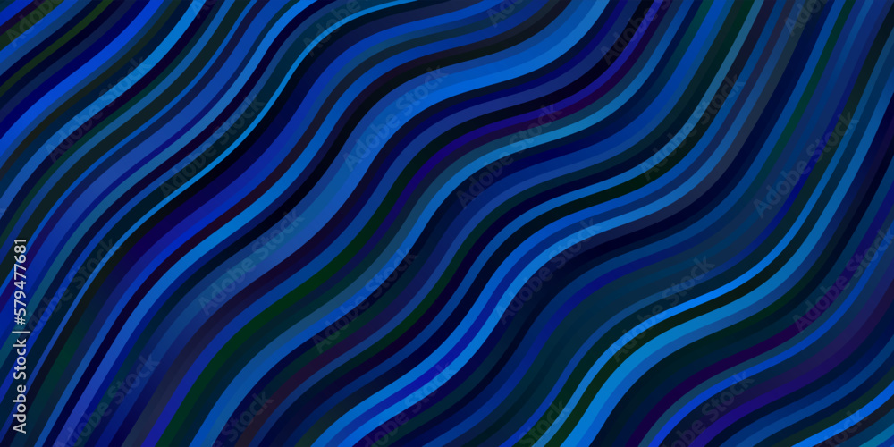 Light BLUE vector background with curved lines. Light BLUE vector background with curved lines.