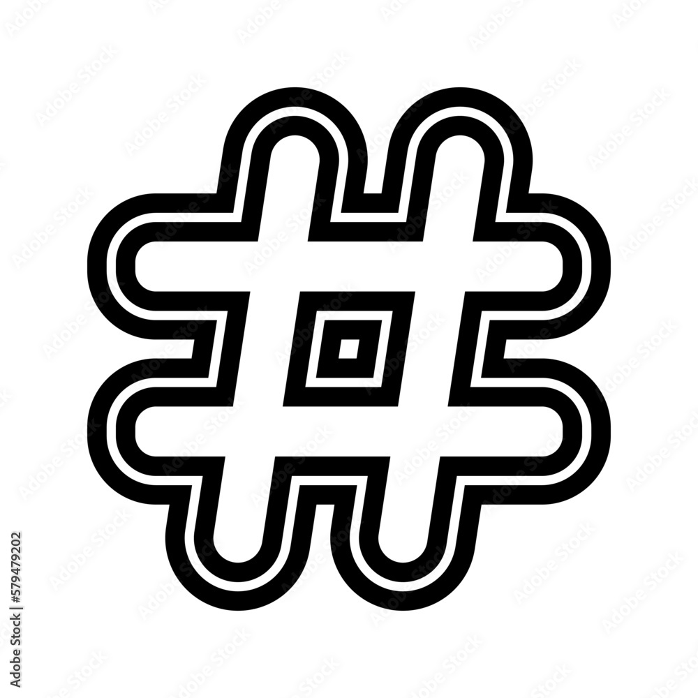 Obraz premium Hashtag icon. sign for mobile concept and web design. vector illustration