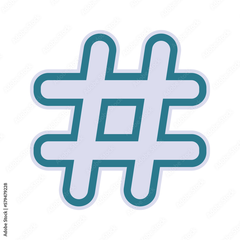 Obraz premium Hashtag icon. sign for mobile concept and web design. vector illustration