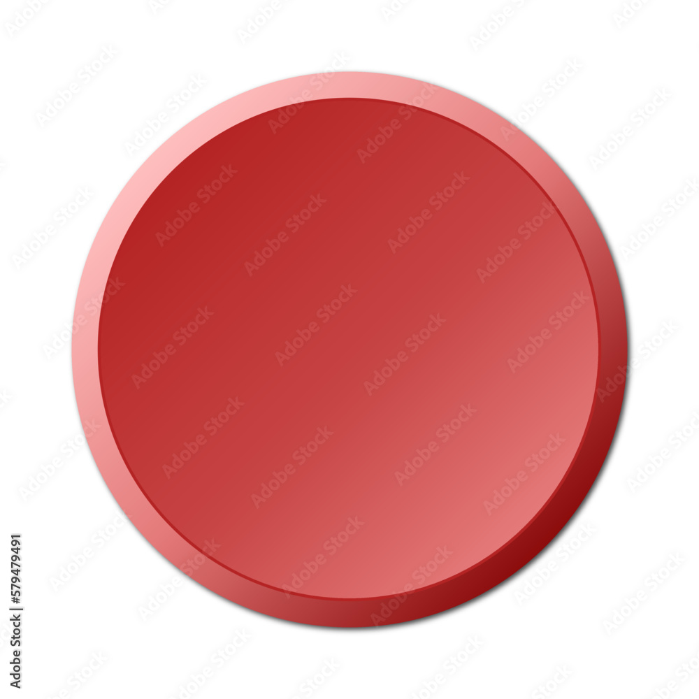 Red round button. Button in vector. Red round button. Button in vector.
