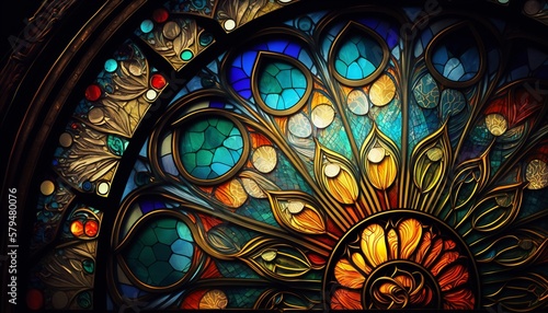 colorful stained glass window