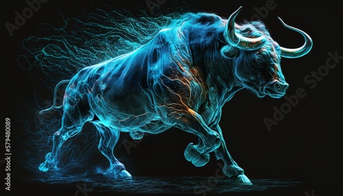 bull in digital style