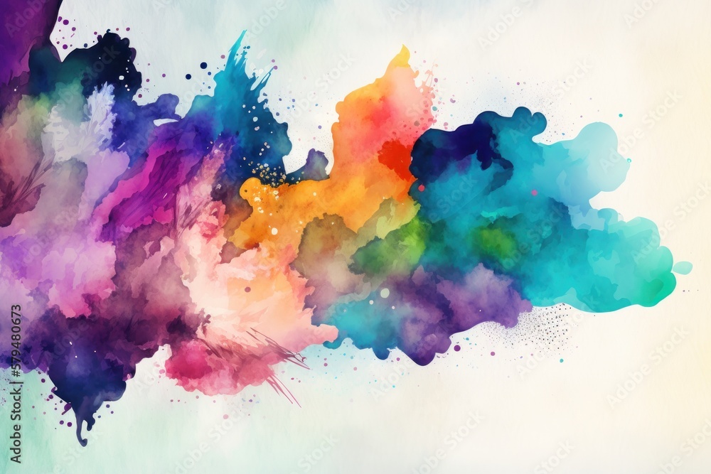 Background wallpaper watercolor painting with a wide variety of colors