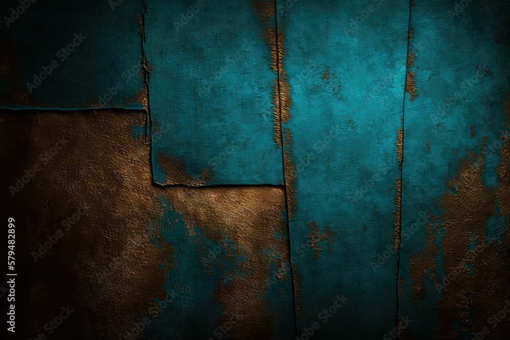Blue and Bronze Grunge Background Texture Blue and Bronze Grunge