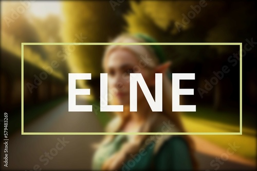 Elne: Der Ortsname der niederländischen Stadt Elne im Department Occitanie vor einem Foto photo