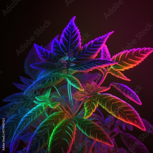 marijuana cannabis leaf, GENERATIVE AI