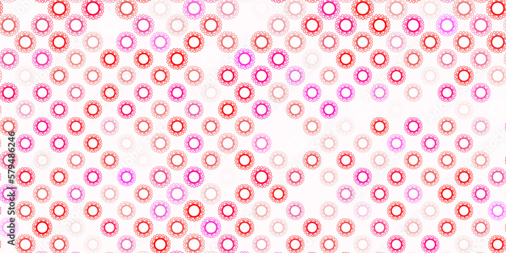Light pink, yellow vector template with flu signs. Light pink, yellow vector template with flu signs.