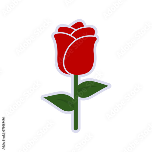 Rose icon. sign for mobile concept and web design. vector illustration