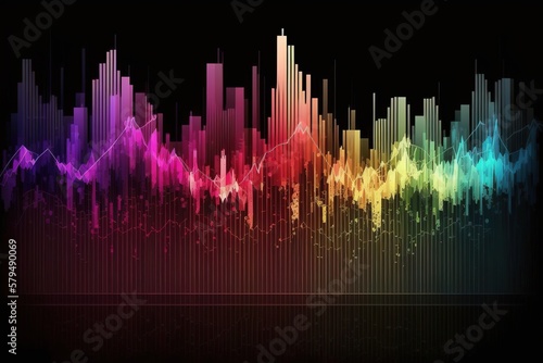 waveform abstract technology background, generative AI.