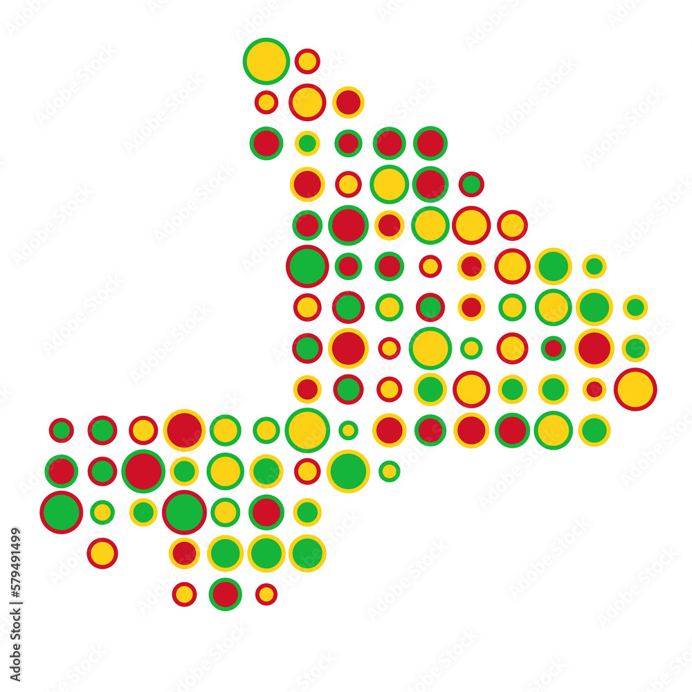Mali Silhouette Pixelated pattern map illustration Mali Silhouette Pixelated pattern map illustration