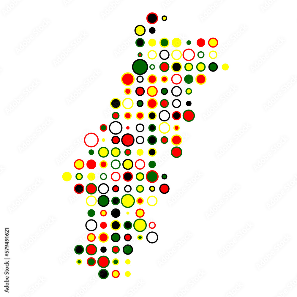 Portugal Silhouette Pixelated pattern map illustration Portugal Silhouette Pixelated pattern map illustration
