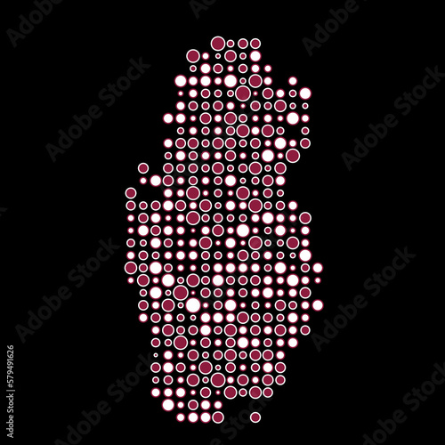 Qatar Silhouette Pixelated pattern map illustration