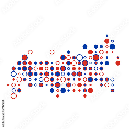 Russia Silhouette Pixelated pattern map illustration