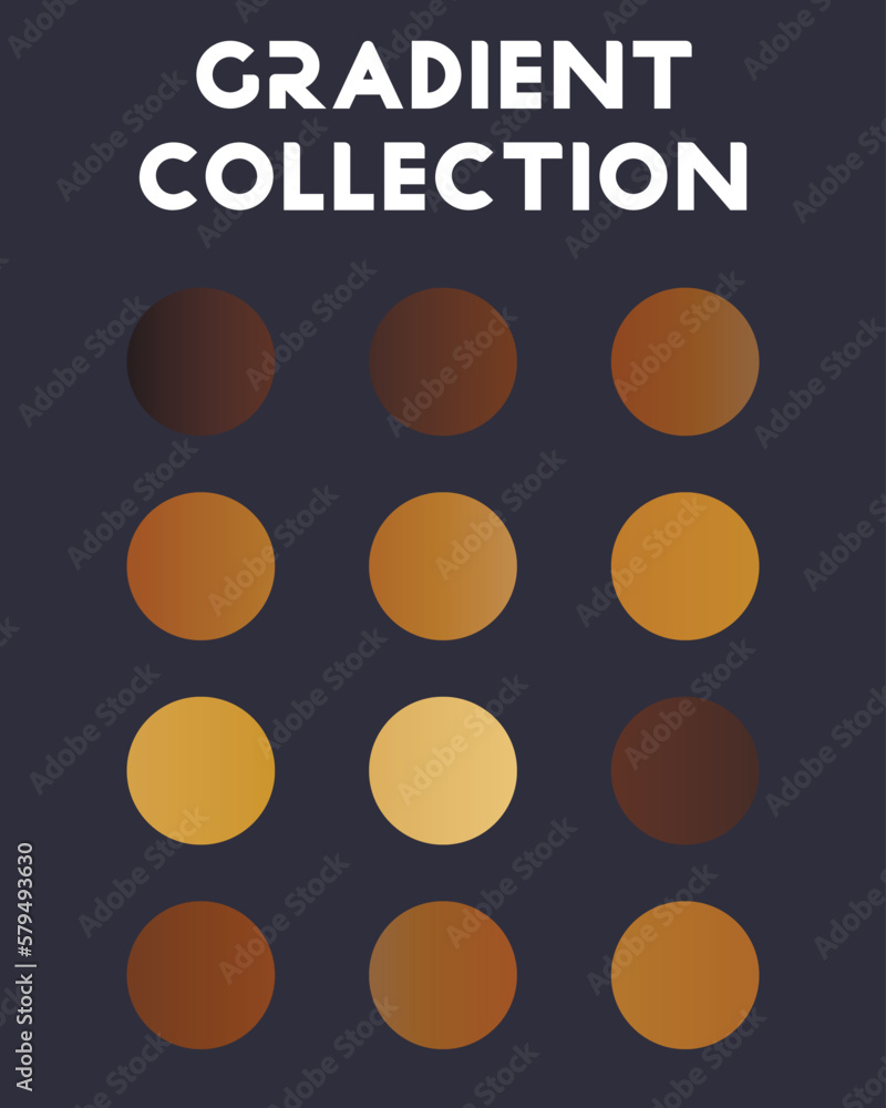 Set of color combinations and gradients. Vector illustration