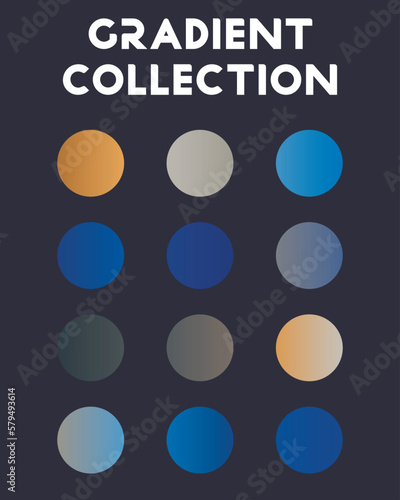 Obraz na płótnie Set of color combinations and gradients. Vector illustration w salonie