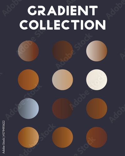 Obraz na płótnie Set of color combinations and gradients. Vector illustration w salonie