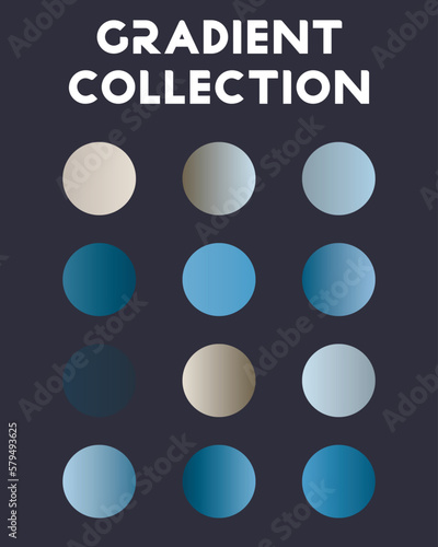 Obraz na płótnie Set of color combinations and gradients. Vector illustration w salonie