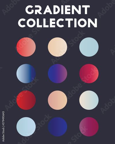 Obraz na płótnie Set of color combinations and gradients. Vector illustration w salonie