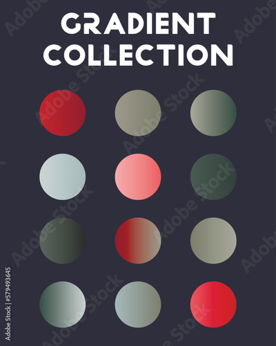 Obraz na płótnie Set of color combinations and gradients. Vector illustration w salonie