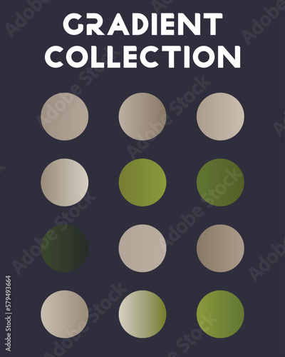 Obraz na płótnie Set of color combinations and gradients. Vector illustration w salonie