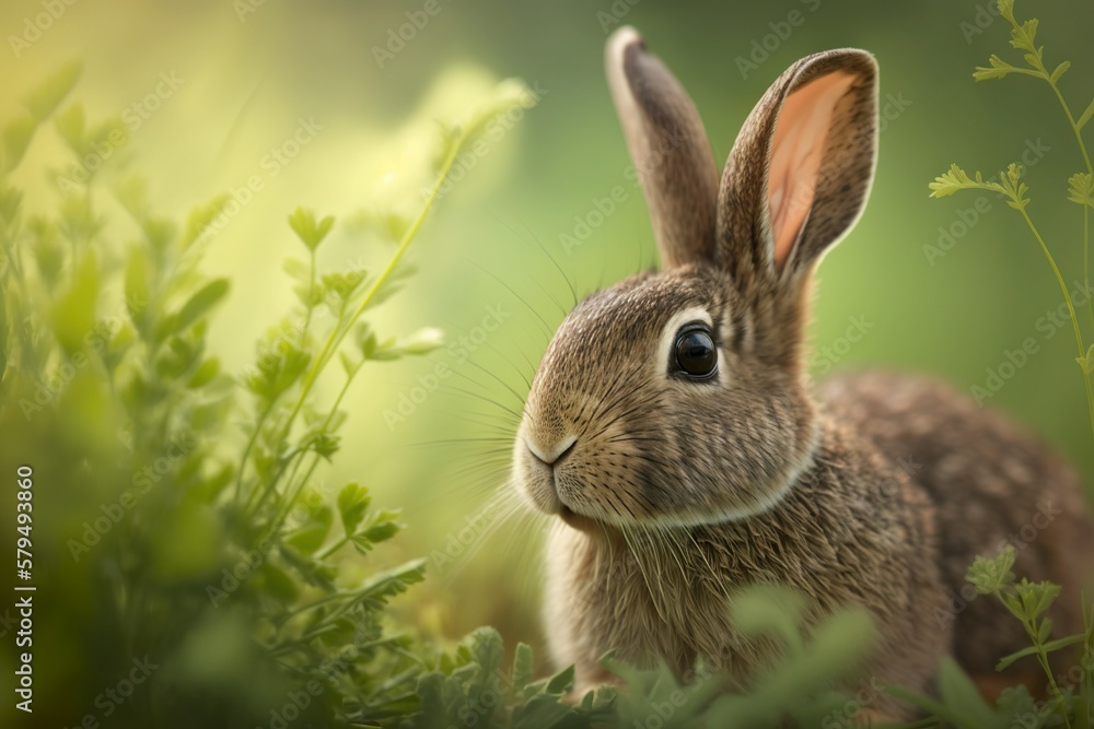 Fototapeta premium Hase im Gras, Osterhase