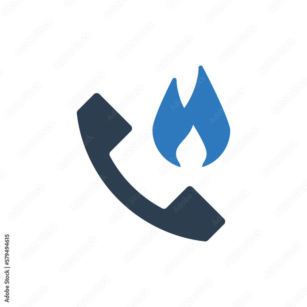 Emergency Telephone Icon - Fire Icon Emergency Telephone Icon - Fire Icon