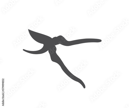 Pruning Shears icon. Secateur silhouette. Pruner icon. Garden cutters, tools vector design and illustration.
