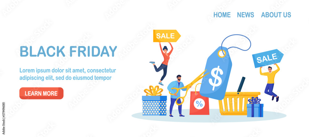 Black Friday Sale Event. People Buy on Discount Sales. Happy Customers with Gift Boxes, Shopping Bag. Ecommerce, Online Shopping. Man Cutting Price Tag with Scissors. Coupon, Voucher, store promotion Black Friday Sale Event. People Buy on Discount Sales. Happy Customers with Gift Boxes, Shopping Bag. Ecommerce, Online Shopping. Man Cutting Price Tag with Scissors. Coupon, Voucher, store promotion