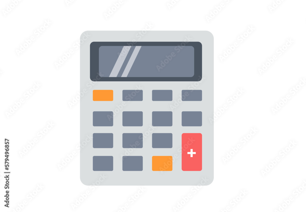 Electronic calculator icon in flat style. Vector illustration Electronic calculator icon in flat style. Vector illustration