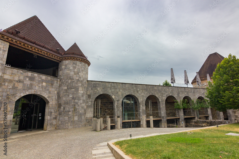 Fototapeta premium Views of Ljubljana castle and surrounding area