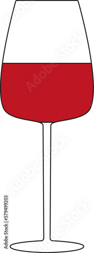 blank red wine glass sign isolated