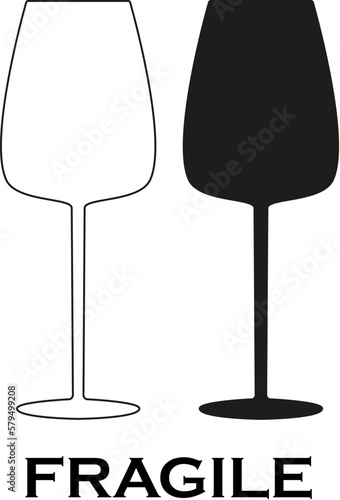 black and white wine glasses