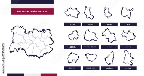 Régions et départements Auvergne-Rhône-Alpes photo