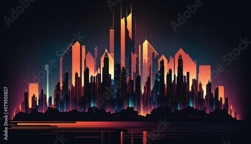 background with a city skyline