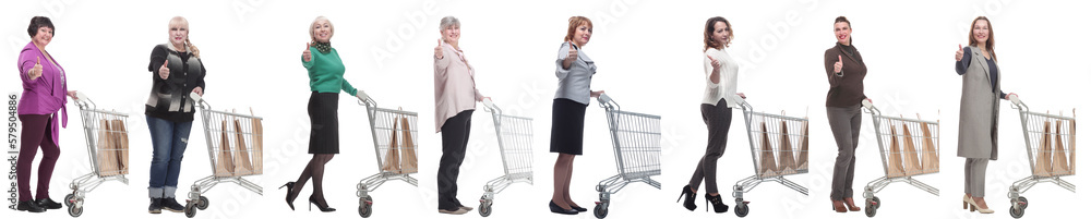 a group of people in profile with a basket showing thumbs up a group of people in profile with a basket showing thumbs up