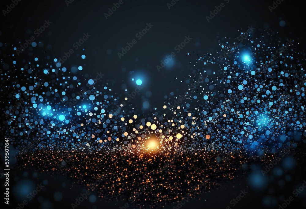Artificial AI-Generated Render of a Dark Blue Cosmic Glow: Illuminating the Universe with Neon-Light Artificial AI-Generated Render of a Dark Blue Cosmic Glow: Illuminating the Universe with Neon-Light