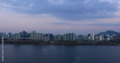 Wallpaper Mural sky of Seoul, sunset view, cloud passing view, wide angle, hanriver Torontodigital.ca