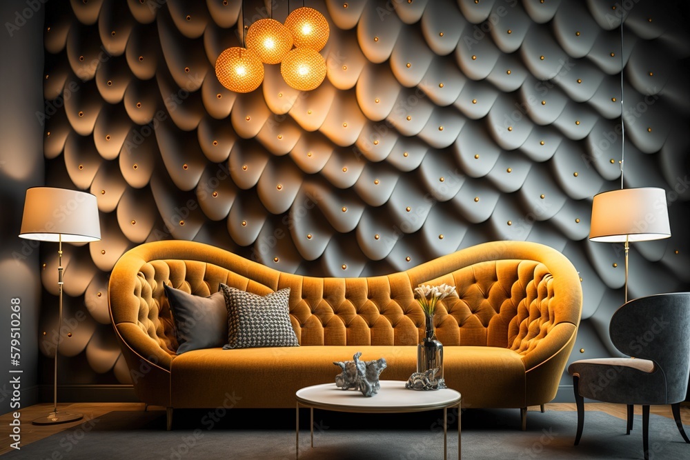 Obraz premium modern interior design, room in beautiful lighting, generative ai