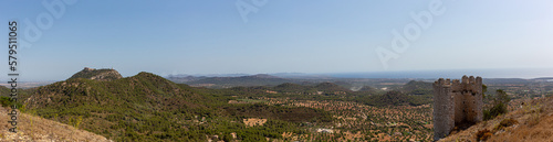 Panoramablick über den Osten der Insel Mallorca in Spanien